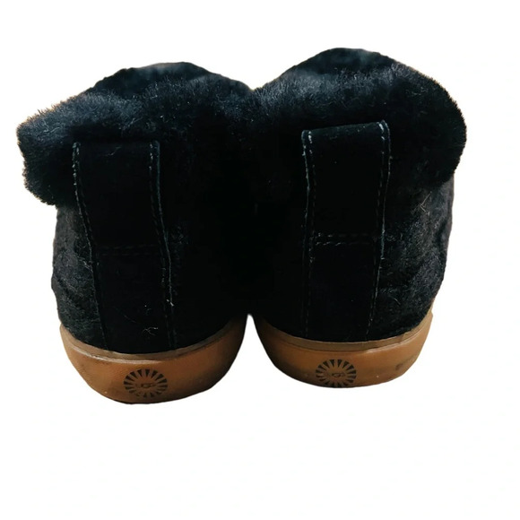 UGG Black Rylan Cable Knit Slippers Shoes Size 6 - Picture 5 of 8